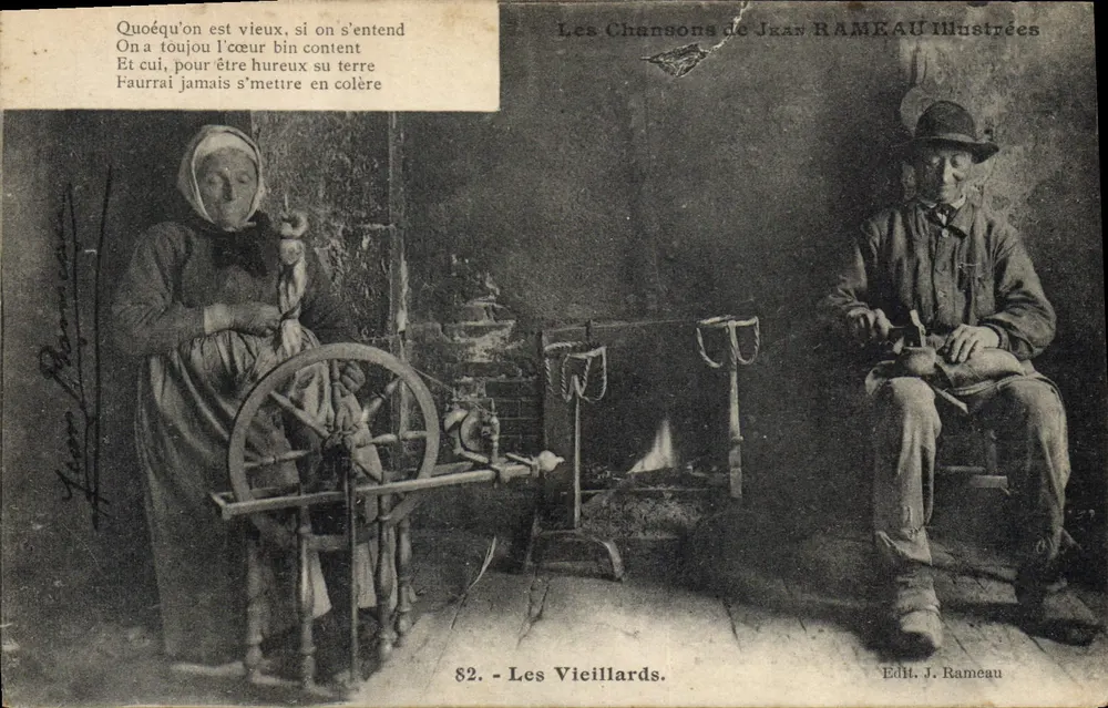 I Vicillardi — Le Canzoni di Jean RAMKAU illustrate — Ed. J. Rameau n°82 - Recto