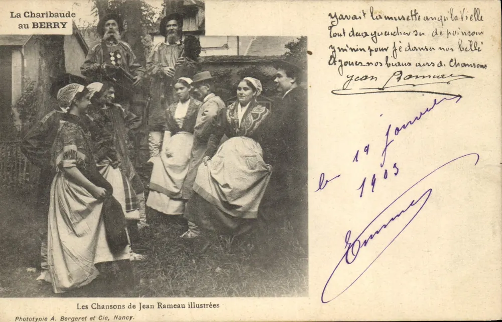 La Charibaudes im Berry — Illustrierte Lieder von Jean Rameau — Phototypie A. Bergeret et Cie, Nancy - Vorderseite