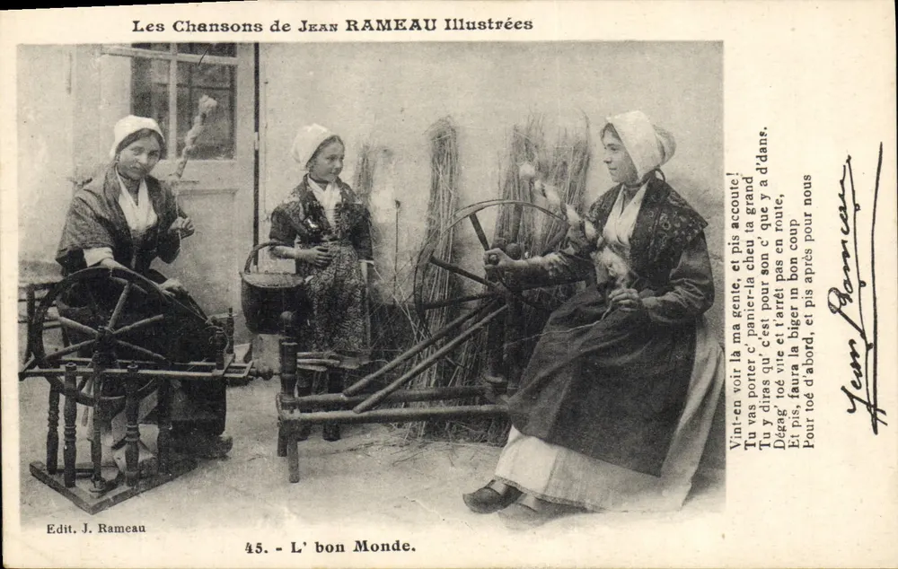 Las Canciones de Jean Rameau Ilustradas — 45. El Buen Mundo. — Ed. J. Rameau - Anverso