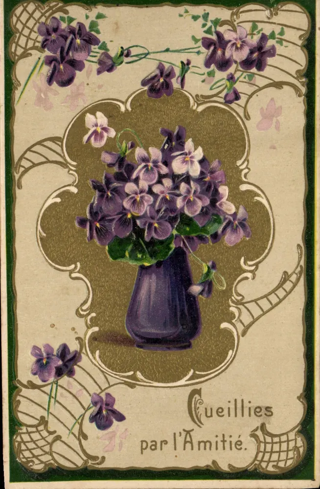 Violetas — arranjo em vaso — editor desconhecido, n° 31 - Frente