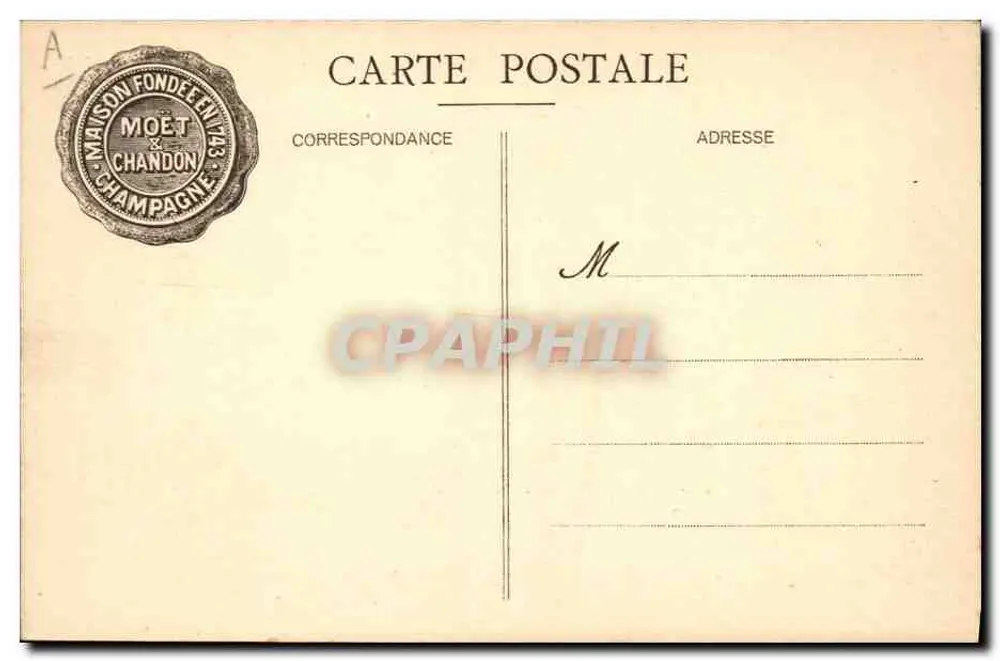 Die Weinlese in Le Mesnil-sur-Oger — Moët et Chandon — Foto. Em. Choque, Druck. Verlag Epernay - Rückseite