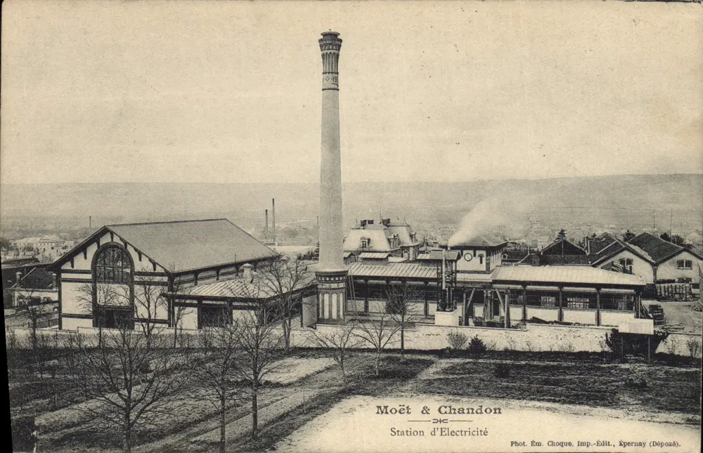 Elektrizitätsanlage — Moët & Chandon — Verlag: Ém. Choque, Verleger und Drucker Épernay (Deposité) - Vorderseite