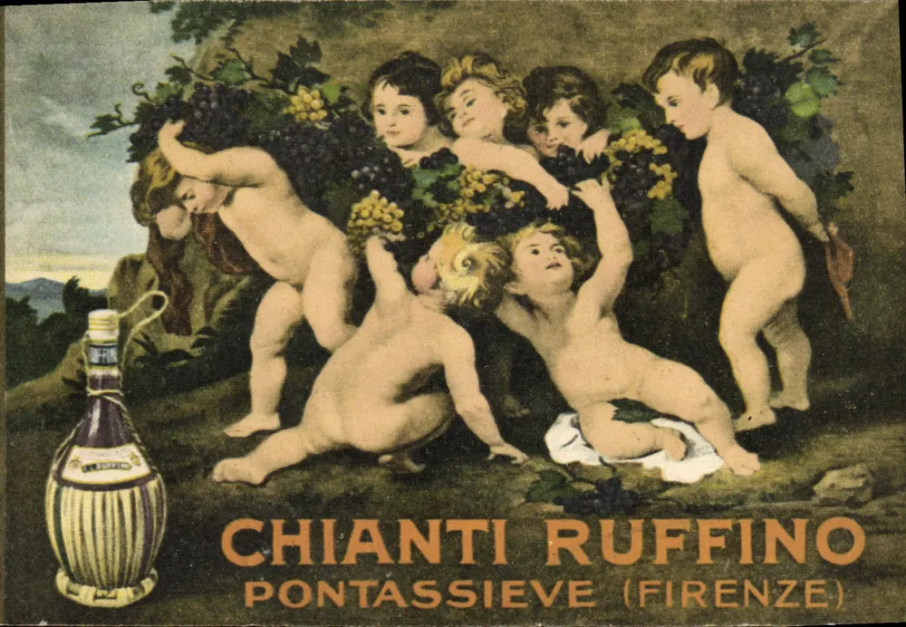 Chianti Ruffino — Weinwerbung — Verlag Pontassieve (Florenz) - Vorderseite