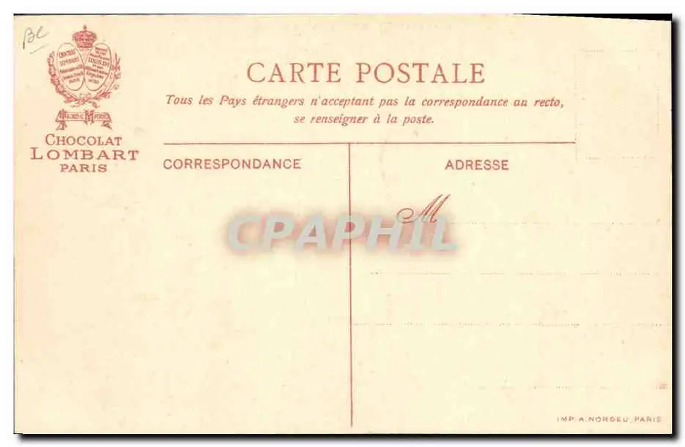 Riquet à la Houpe — Märchen von Perrault — Chocolat Lombart - Rückseite