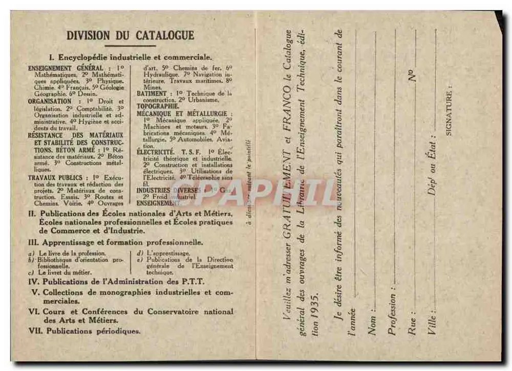 Buchhandlung für Technische Bildung — Léon Eyrolles, Verlag — Paris (5. Arrondissement) - Rückseite