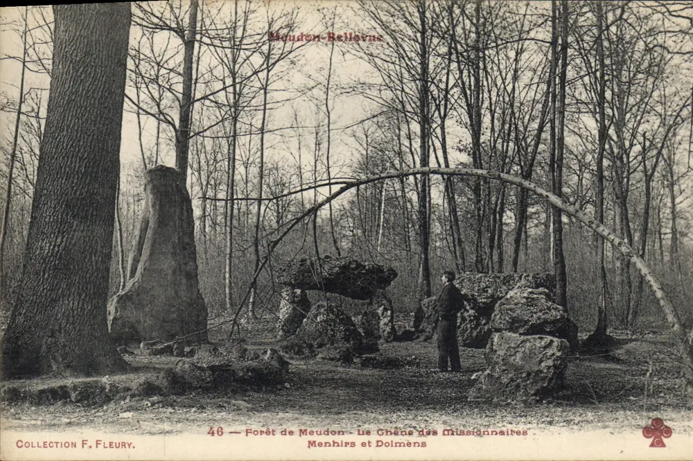 Wald von Meudon — Der Eiche der Missionare — Menhire und Dolmen — Sammlung F. Fleury, n°46 - Vorderseite