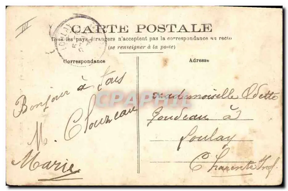 Arredores de Arcachon — O Sémaphore — Coleção V. Faure - Verso