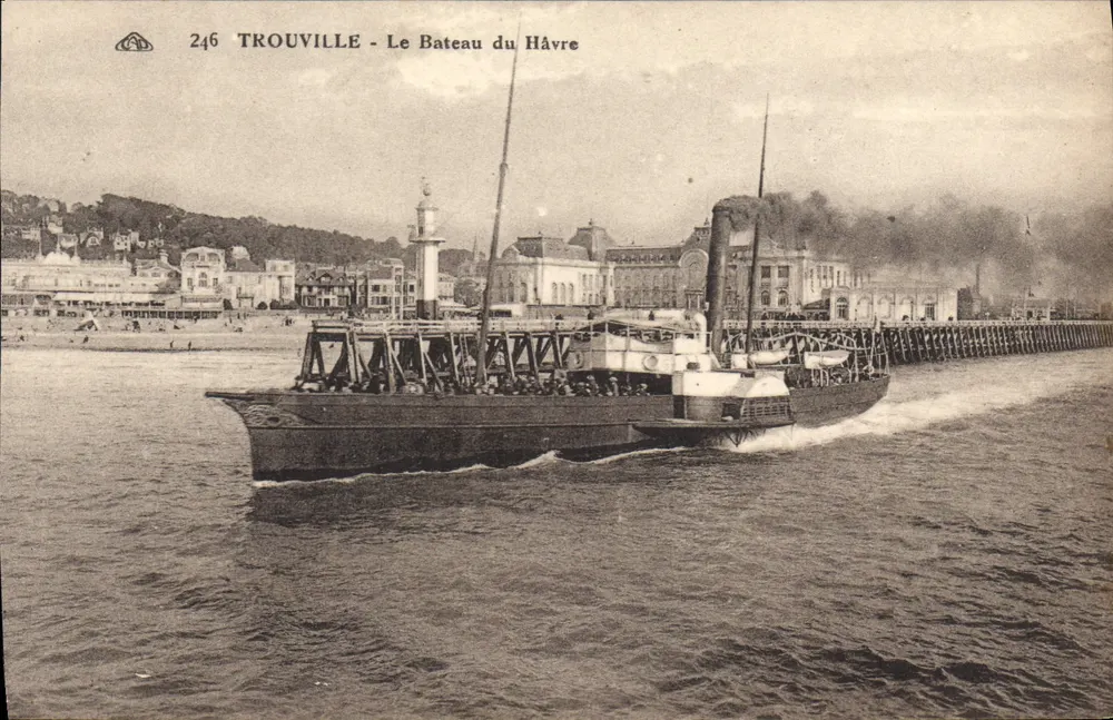 Trouville - Das Schiff aus Le Havre — Verlag Ch. Alsacienne des Arts Photographiques, Straßburg, Nr. 246 - Vorderseite