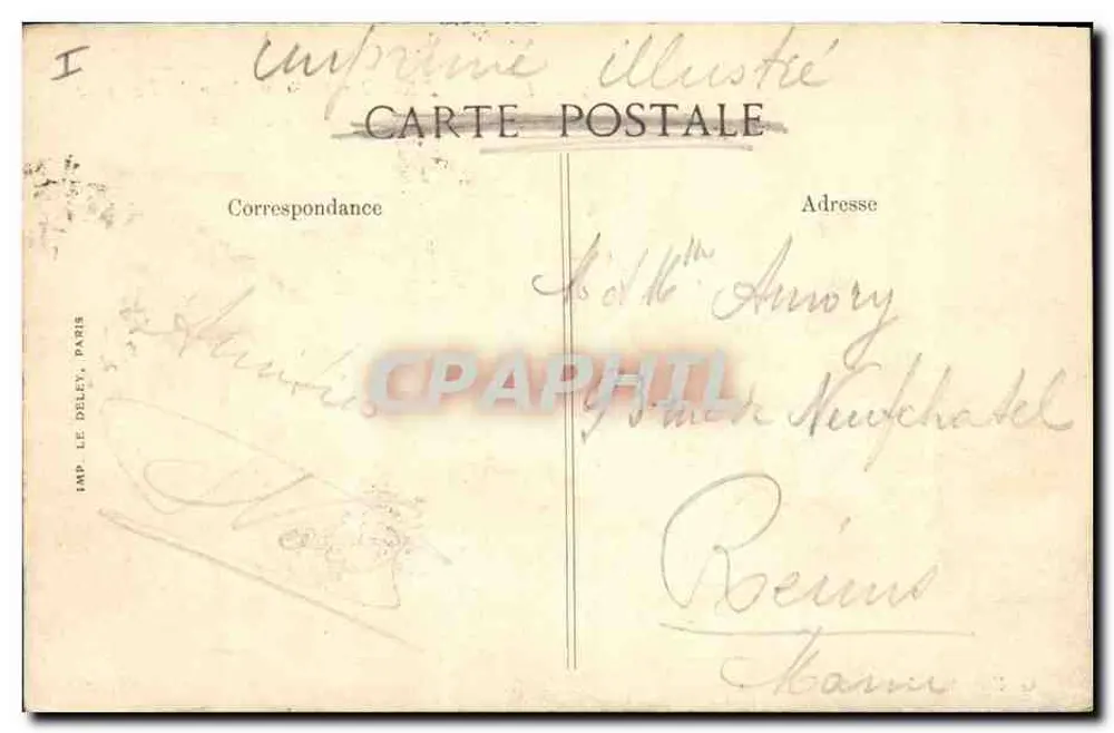 Le Havre — Die Mole, ein stürmischer Tag — G. Forestier, Le Havre - Rückseite