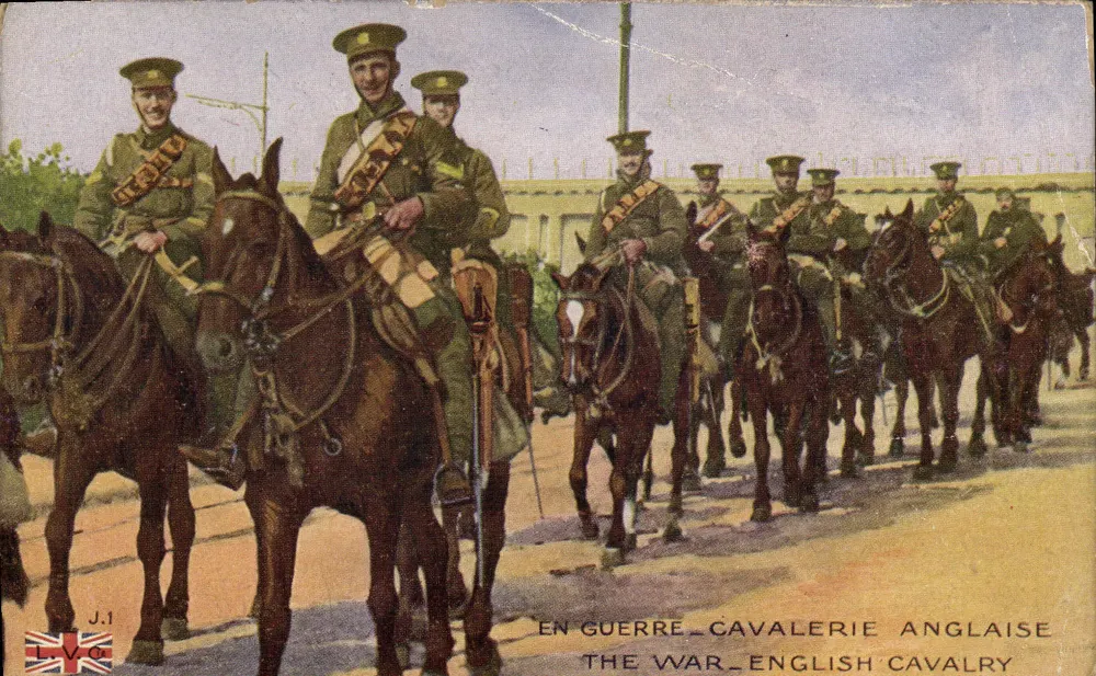 Cavalleria inglese — In guerra — Editore LVC, n° J.1 - Recto