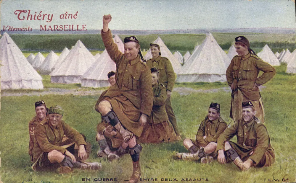 Soldados britânicos entre dois assaltos — Thiéry aîné, Marselha - Frente