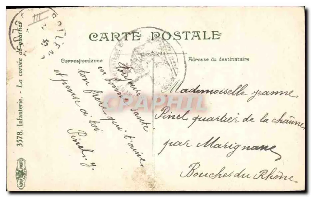 Corveia de quarteirão — Camp Pinel, 25º Regimento de Infantaria — LV & C° - Verso