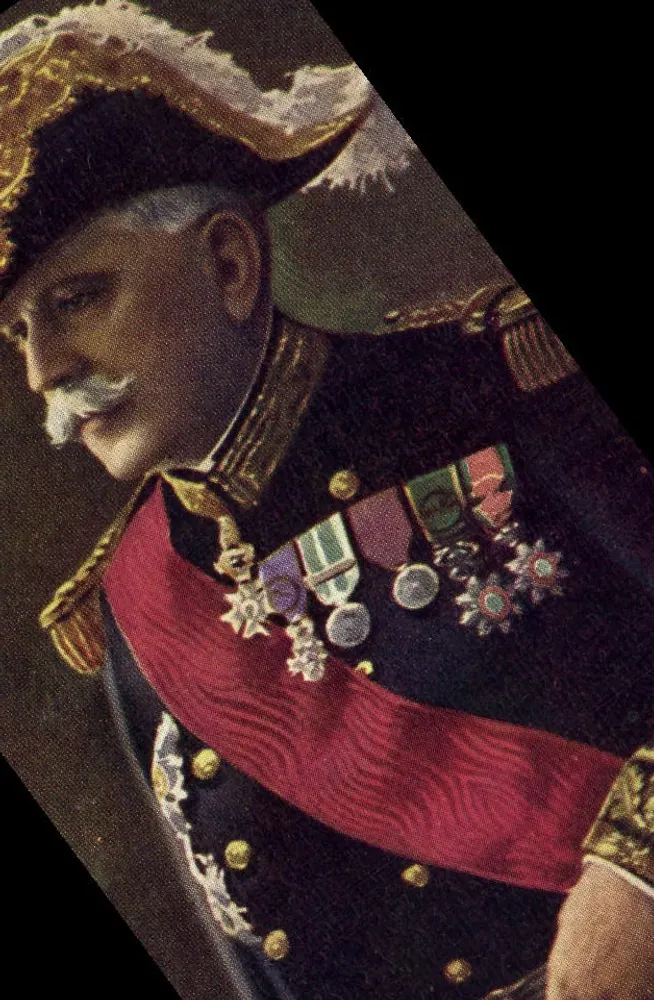 Retrato de um militar — editor desconhecido, número de série não visível - Frente