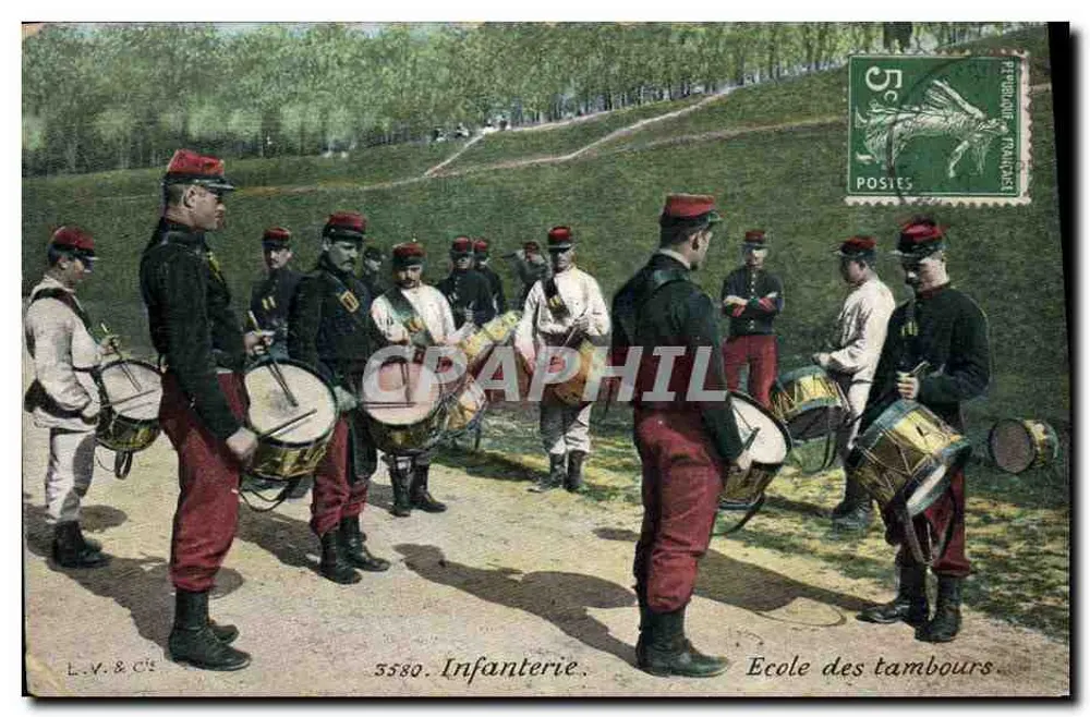 Schlagzeugschule — Infanterie — L.V. & Cie, Nr. 3580 - Vorderseite