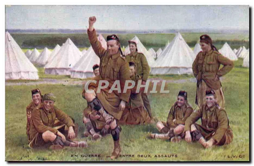 Soldados britânicos em acampamento — entre dois ataques — Série C N°2 - Frente