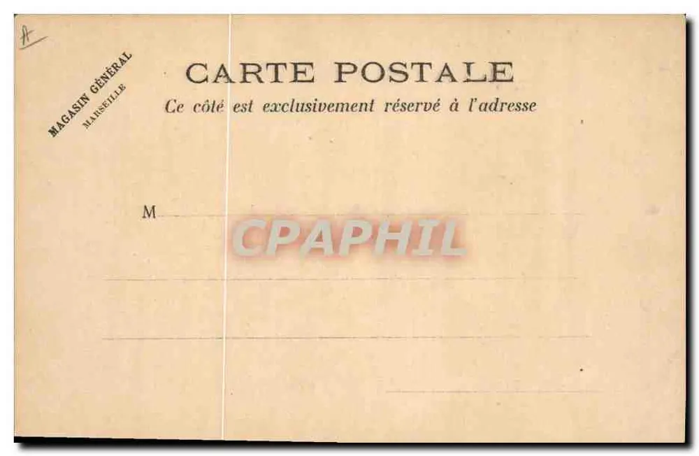 Áustria — Império Austro-Húngaro — Magasin Général, Marselha - Verso