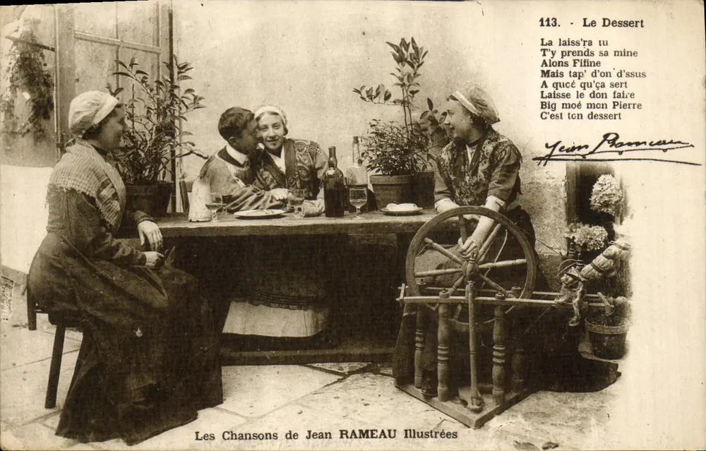 Pusty przestrzeń — Piosenki Jana RAMEAU Ilustrowane — Wydawca E. Maquaire, n°113 - Awers