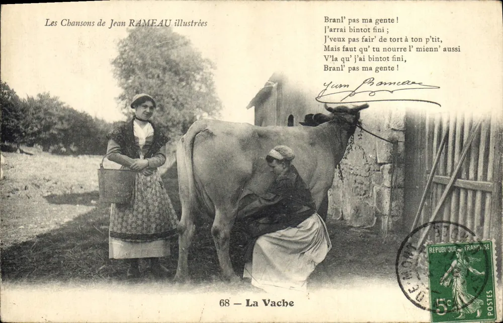 A Vaca — As Canções de Jean RAMEAU ilustradas — n°68 - Frente