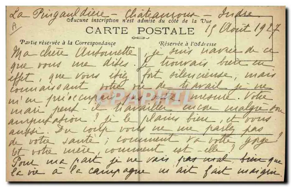 As Colheitas — As Canções de Jean Rameau Ilustradas n°28 — Edit. J. Rameau - Verso