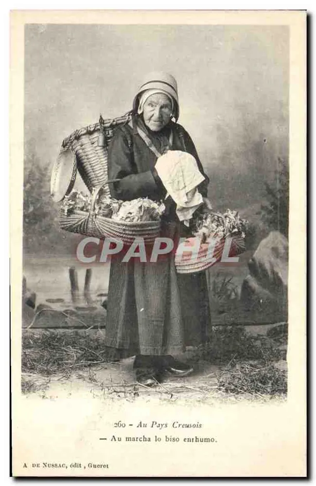 Gemüsehändlerin — Au Pays Creusois — A. DE NUSSAC, Verlag, Gueret - Vorderseite