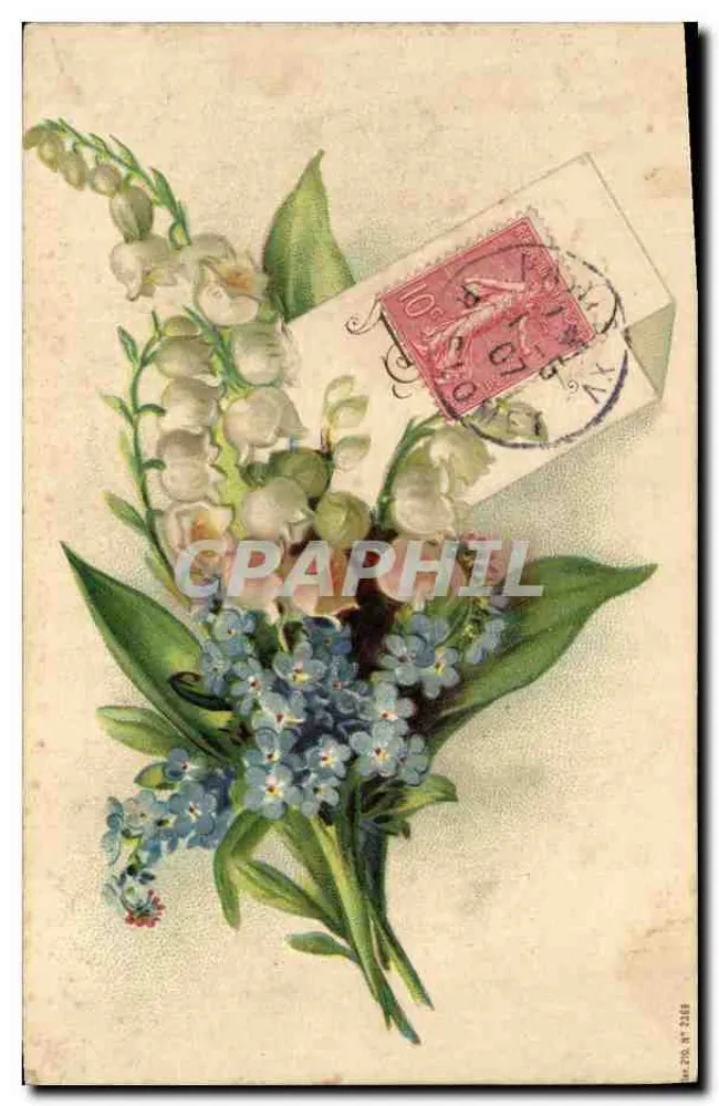 Büschel von Mohnblumen und Vergissmeinnicht — 10 Cent-Stempel — Nr. 2188 - Vorderseite