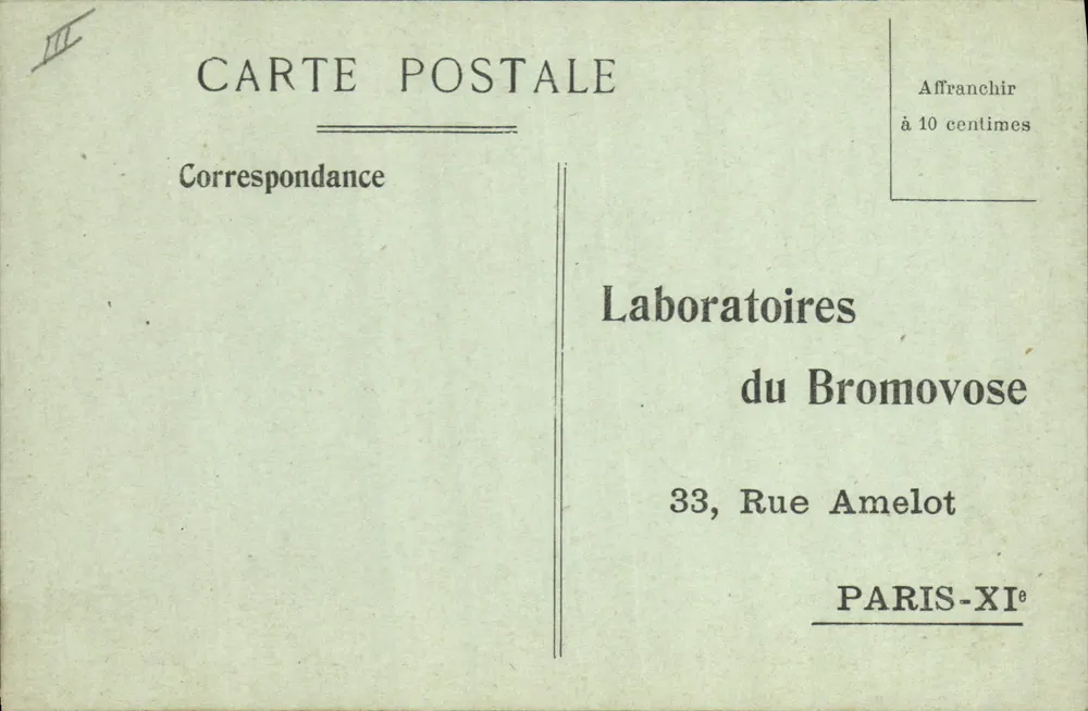 Laboratorien des Bromovose — Paris-XIe — unbekannter Verleger, Seriennummer nicht sichtbar - Vorderseite