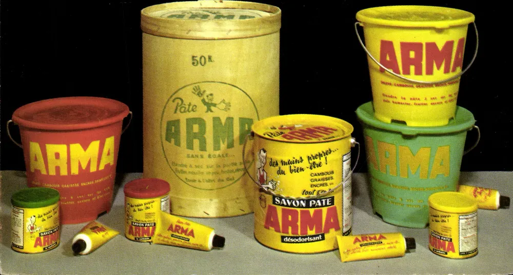 Produtos ARMA — sabão pasta, tintas, graxas — publicidade industrial - Frente