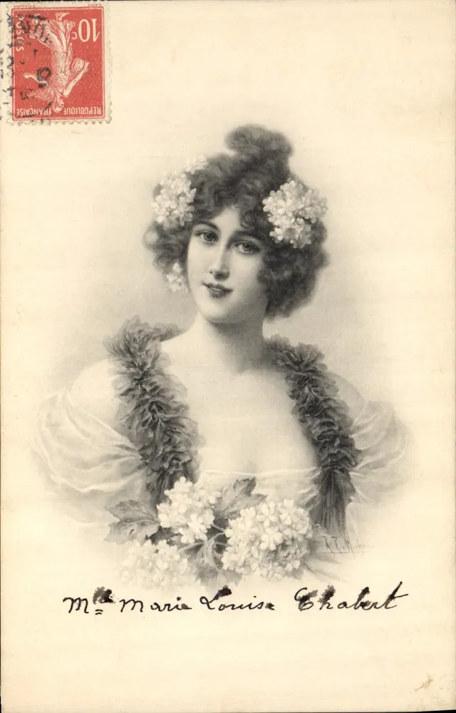 Porträt der Madame Marie Louise Éhabert — Verlag M. M. Viens, Nr. 463 - Vorderseite