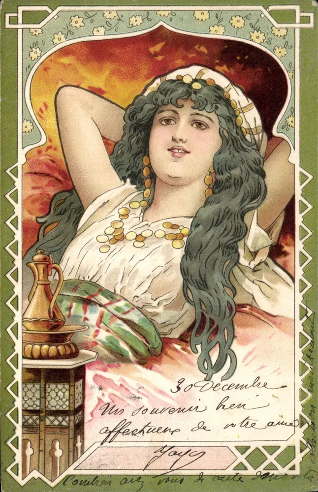 Orientalische Frau — 30. Dezember — Verlag Emile Storch, Wien - Vorderseite