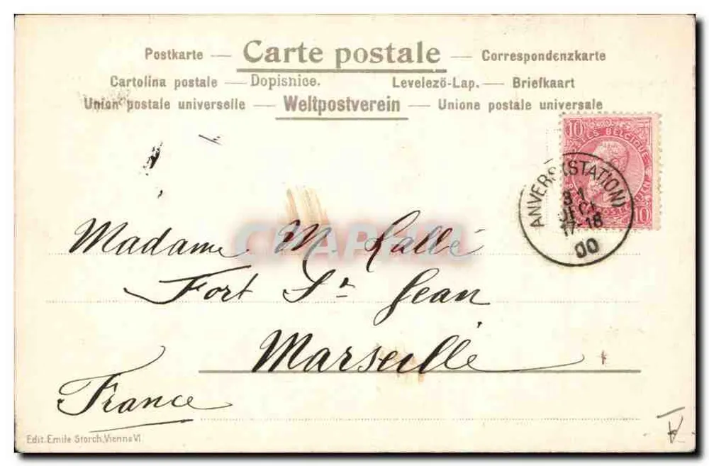 Orientalische Frau — 30. Dezember — Verlag Emile Storch, Wien - Rückseite
