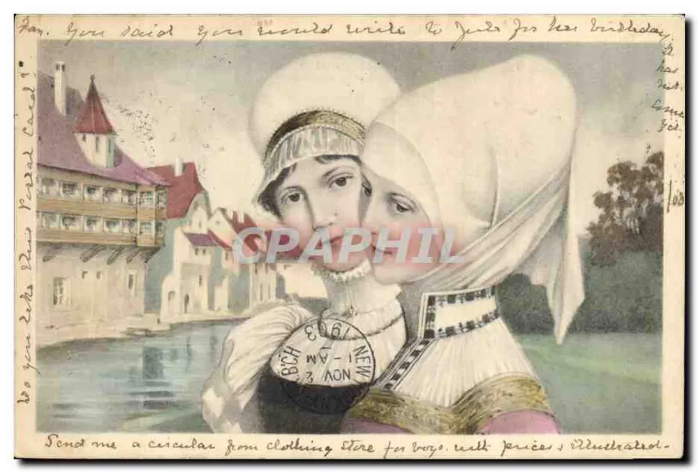 Zwei Frauen im traditionellen Kleid — Stadtszene — Verlag M. M. Vienne, Nr. 137 - Vorderseite