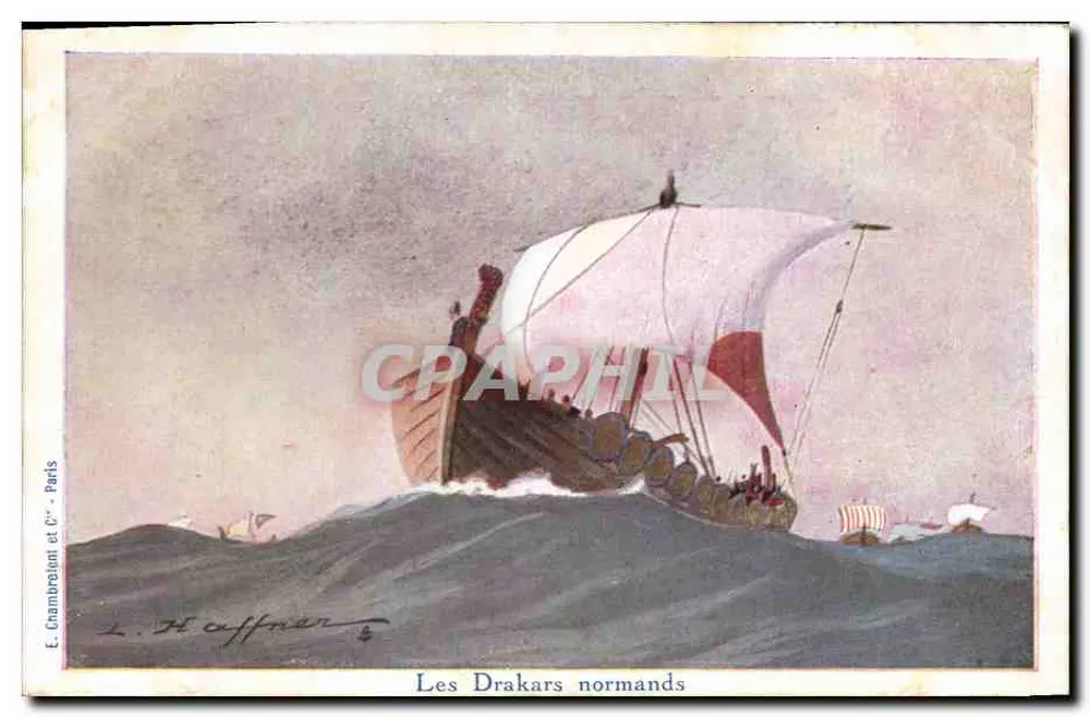 Die normannischen Drakars — Verlag: E. Chambreton et C° - Paris, Nr. 4 — L. Haffner - Vorderseite