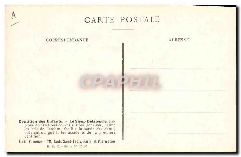 Erythrée Petite Centaurée — PLANCHE N° 13 — Edição dos Estabelecimentos Fumouze - Verso
