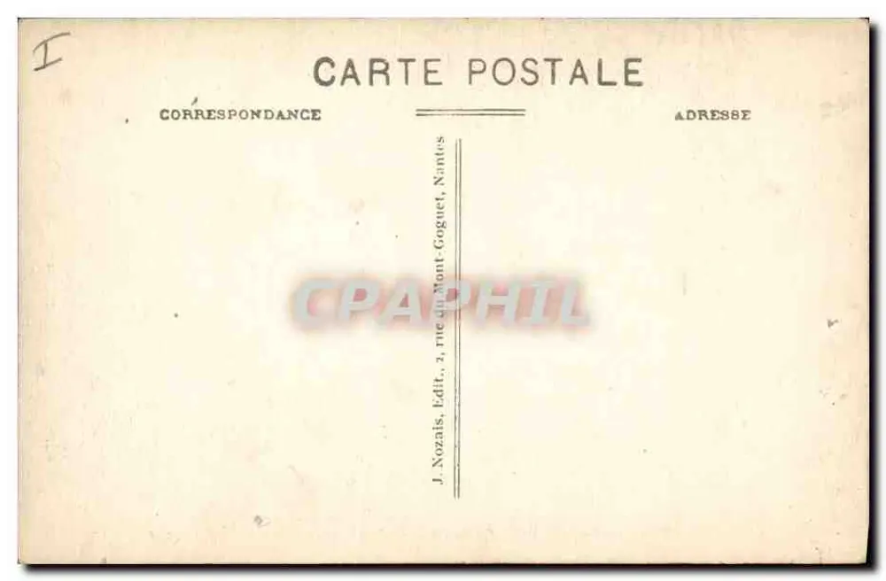 LES SABLES-d'OLONNE — Meeresblick in den Felsen von La Chaume — J. Nozals, Edit. Nantes - Rückseite
