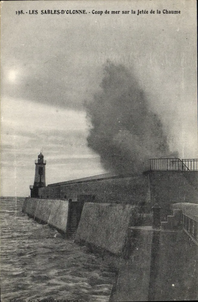 Les Sables-d'Olonne — Ansicht der See auf dem Pier der Chaume — Edition der Nouvelles Galeries, Nr. 198 - Vorderseite