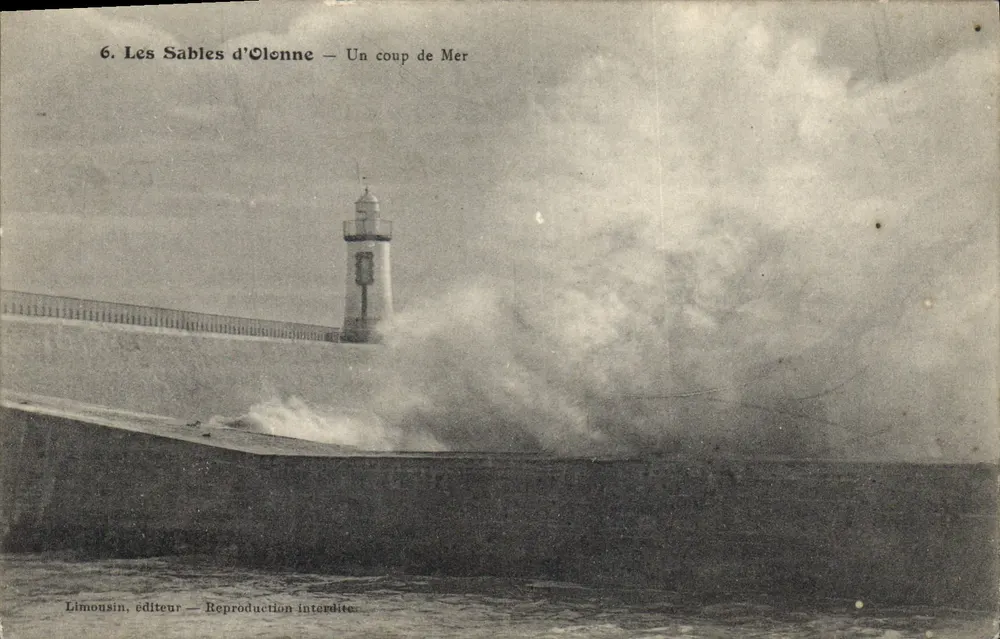 Les Sables d'Olonne — Uma onda do mar — Limousin, editor - Frente