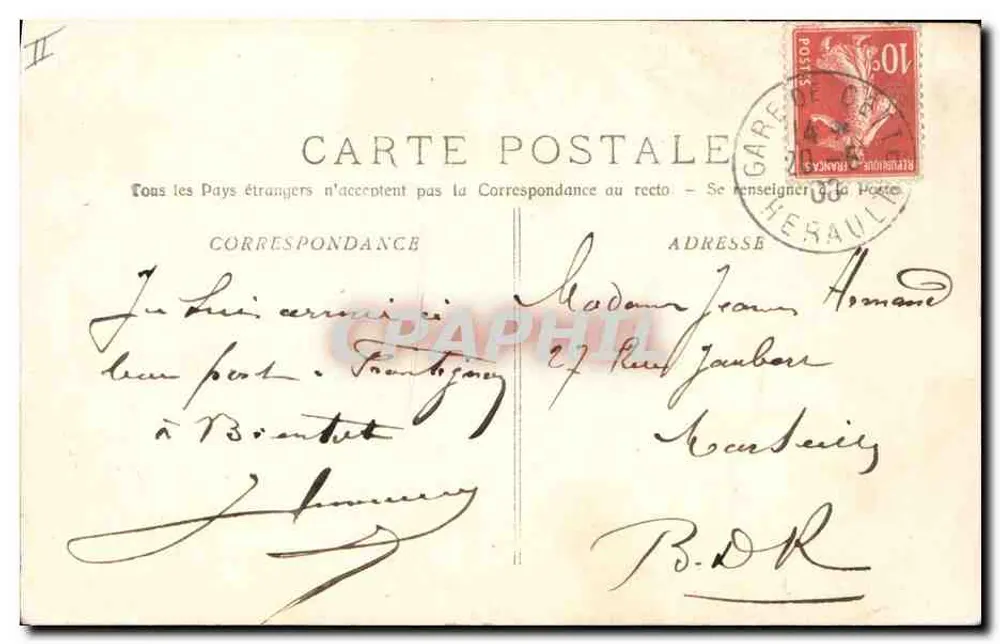 O Novo Farol - Cetate - Editor L. Lagueur, Marselha, n°4026 - Verso