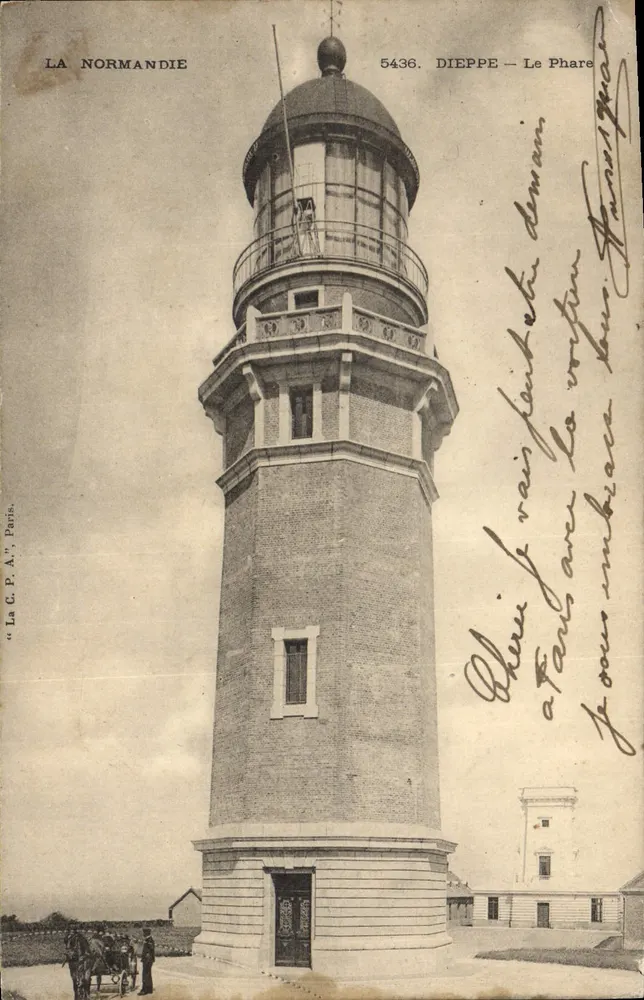 Dieppe — O Farol — A Normandia, n° 5436 - Frente