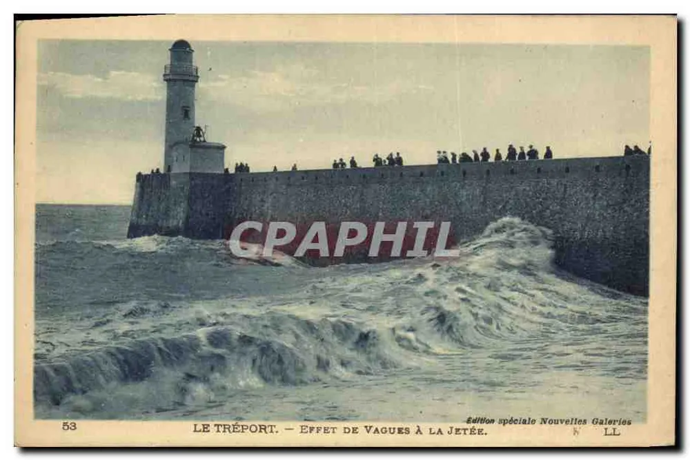 Le Tréport — Efeito de ondas na ponta — Edição especial Nouvelles Galeries, n° 53 - Frente