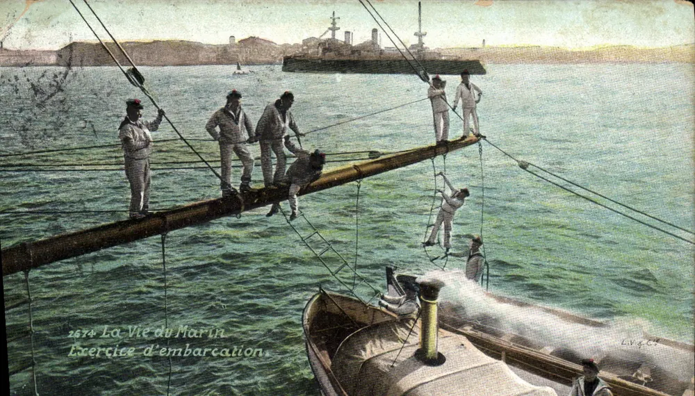 Boot-Embarkationsübung — Das Leben des Seemanns — LV.G.C. — Nr. 2574 - Vorderseite
