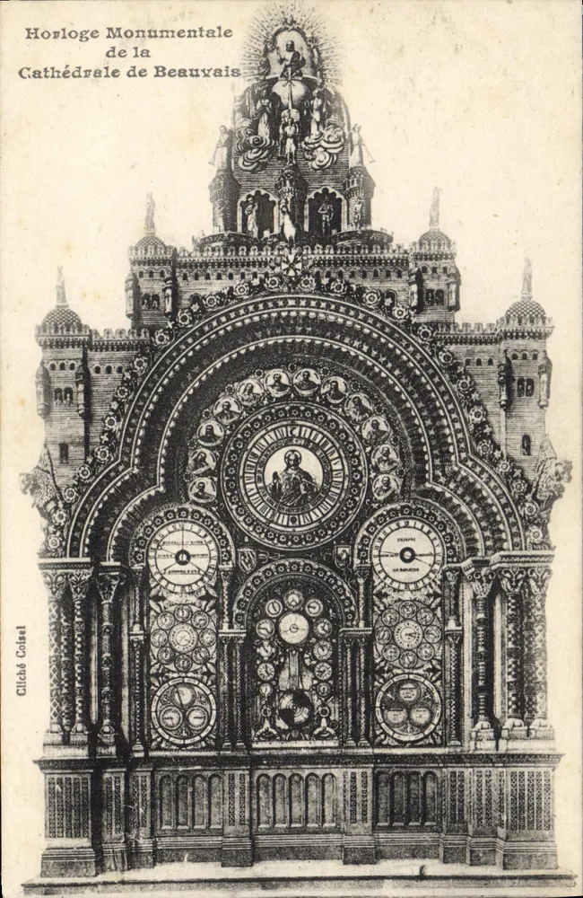 Monumentale Uhr der Kathedrale von Beauvais — Cliché Coisel - Vorderseite