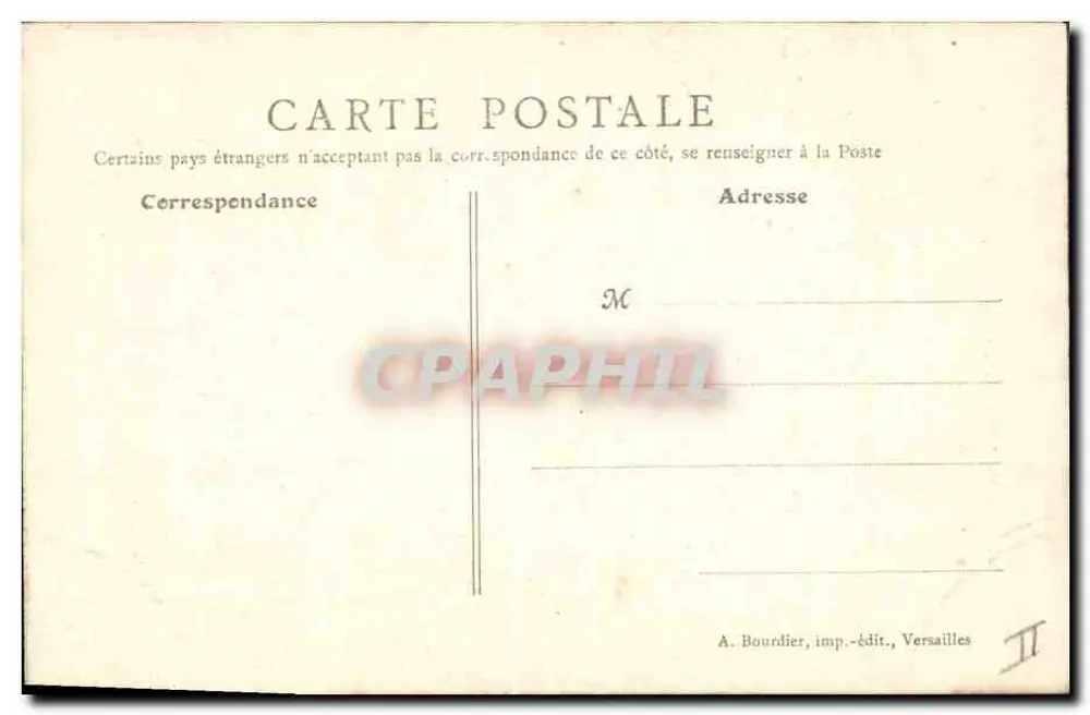 Versailles — Palast des Grand Trianon — Empire-Uhr - Rückseite