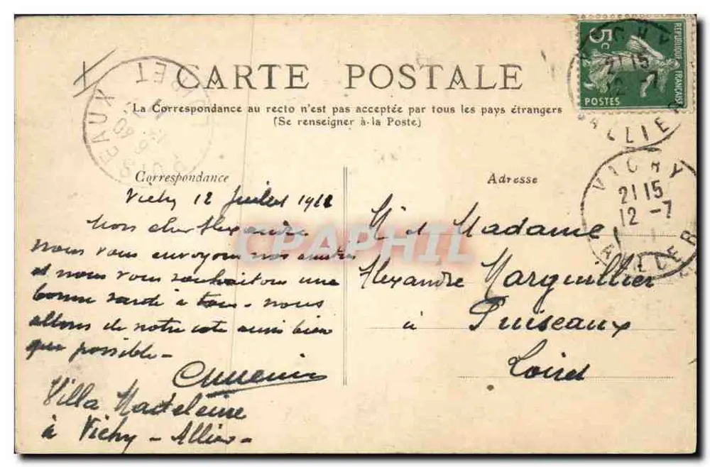 Mulher e galinha — Limousin — Le Régal de dois Amigos n°2355 - Verso
