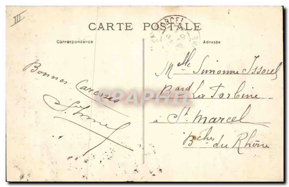 Os pequenos Camponeses — Jean e Marguerite partidos para ir à feira — M.T. I.L. - Verso