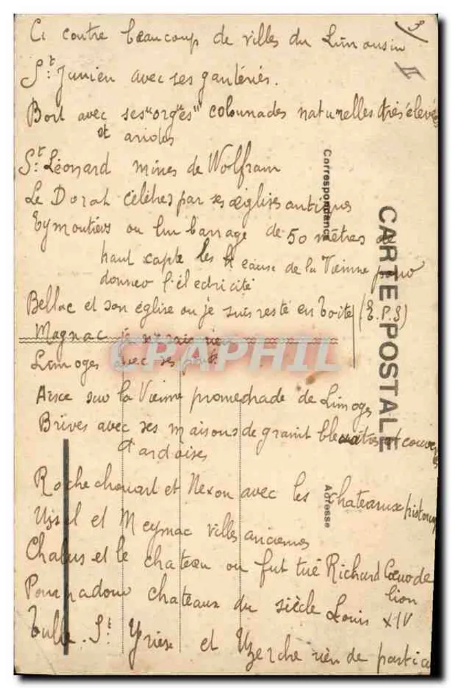 Olá do Limousin — 2354 — Editor não identificado - Verso