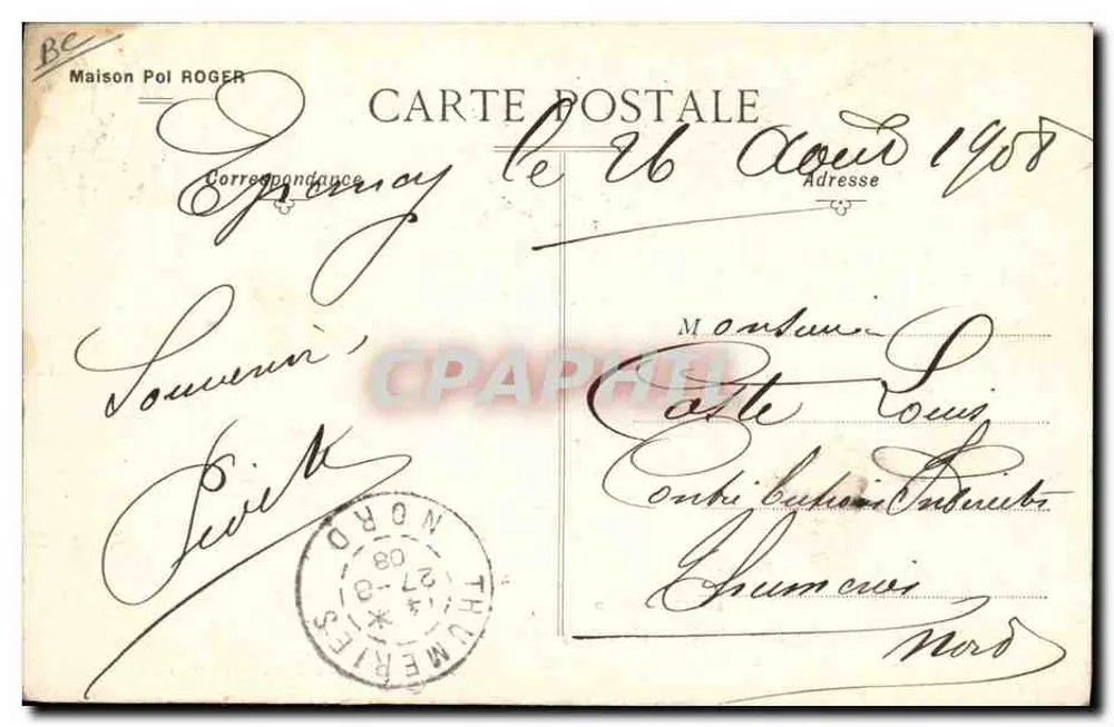 Épernay — Mise sur pointe — J. Braçquemart, Épernay - Verso