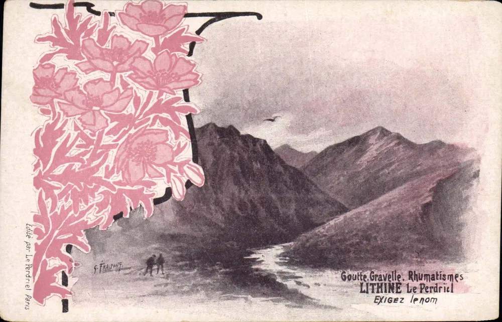 Lithine - Rheuma — Goutte Gravelle — Verlag Le Perdriel, Paris - Vorderseite