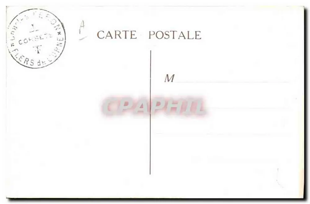 Fee und Kind vor einem Spiegel — Korsetts "AU CACHET" — Verlag: La Simplice / La Minerve - Rückseite