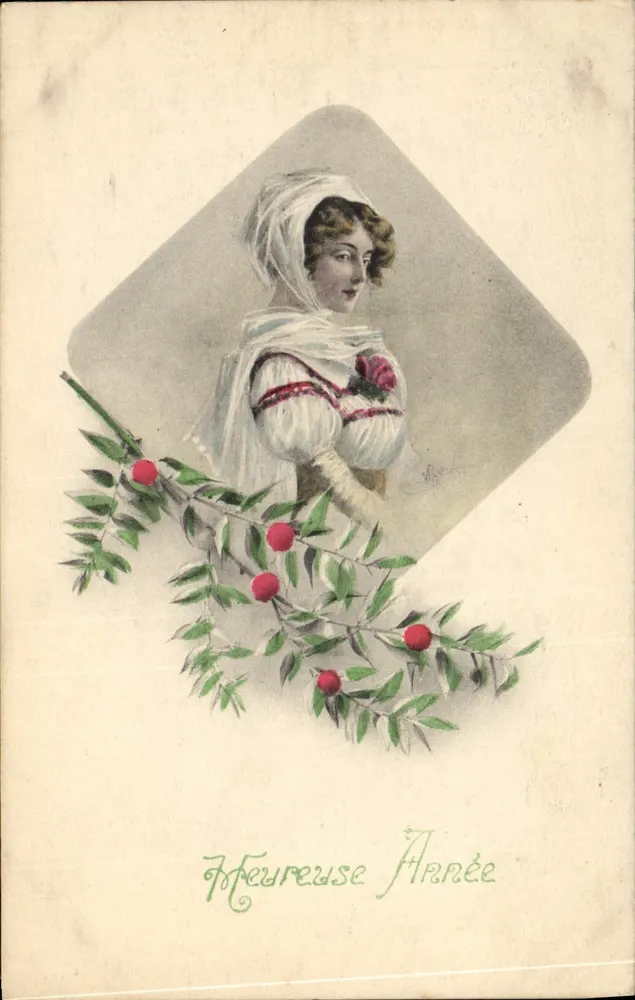 Glückwünsche — 'Féheureuse Année' — Wien, Serie 740 - Vorderseite