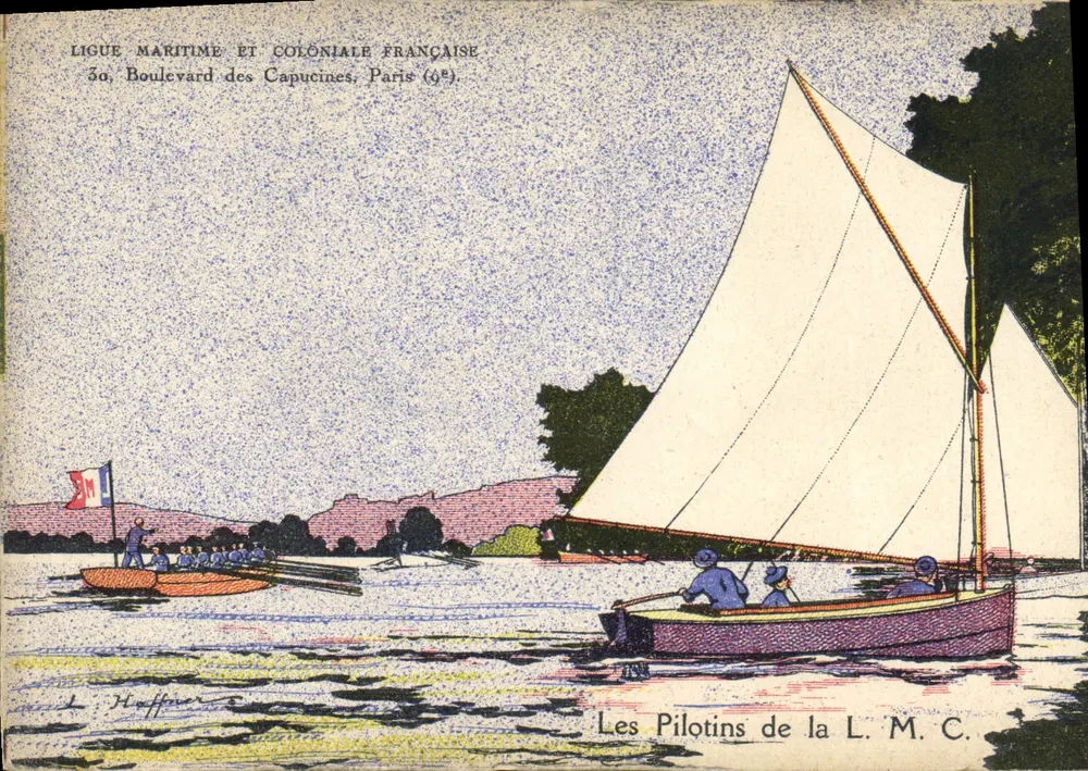Os Pilotins da L.M.C. — Ligue Maritime e Coloniale Francesa — Hoffner - Frente